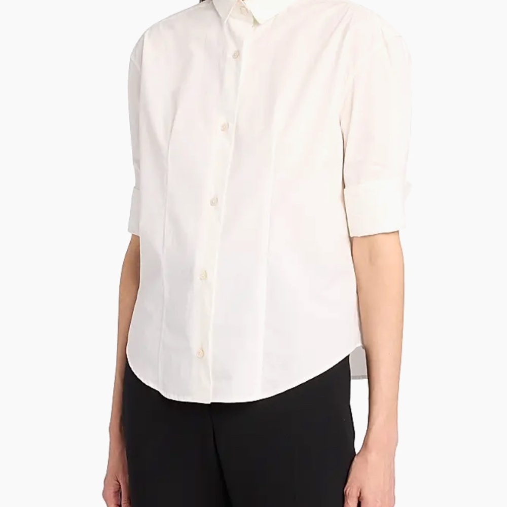 The Row White Cotton Button Down Shirt Size 4 Minimal Luxury Classic - Picture 7 of 15